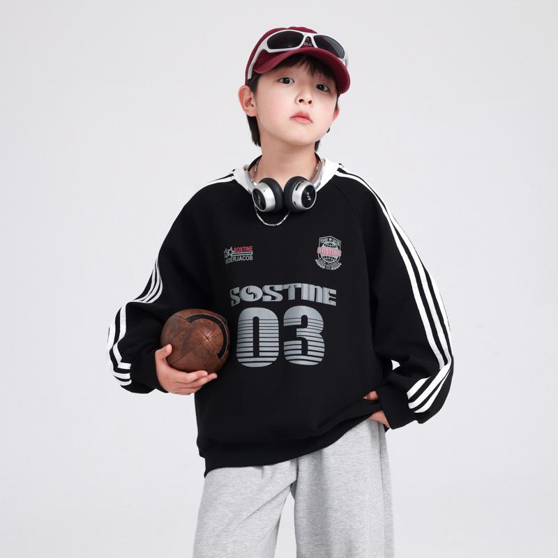 子供用スウェットシャツ 春秋 男の子 アメリカンカジュアル 配色 バイカラー モーターサイクル スポー..