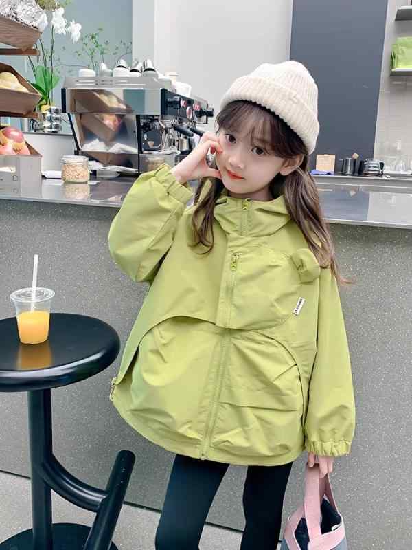 子供服 アウター 女の子 春秋 フード付き ジャケット ガールズ スポーツウェア トラックジャケット ジ..