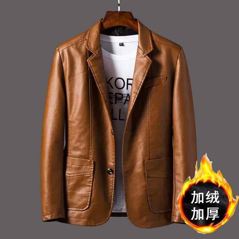レザージャケット メンズ 秋冬用 ライダースジャケット 裏起毛 防寒 PUレザー スリムフィット テーラード襟 ブラック オレンジ ワインレッド