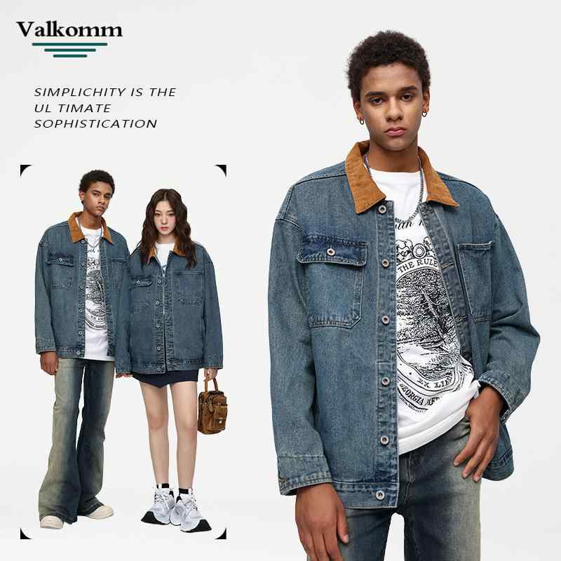 ジャケット メンズ 男性用 デニム Gジャン ブルゾン 春秋物 レトロ アメリカン カジュアル 襟付き ゆったり コットン 普段使い ヴィンテージ風