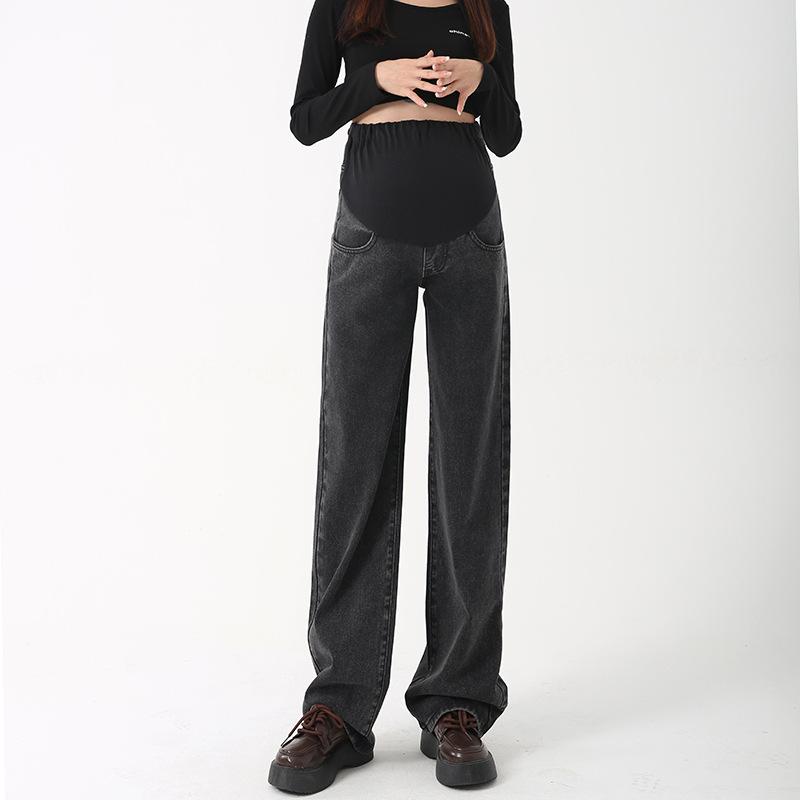 マタニティ デニム ジーンズ レディース 秋冬 妊婦 ズボン パンツ コットン ゆったり 楽ちん 伸縮性 ワ..