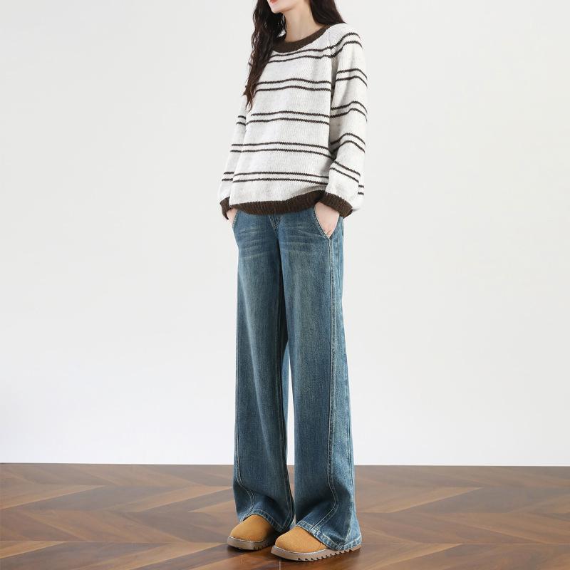 マタニティ デニム パンツ 秋冬 裏起毛 あったか 大きいサイズ ゆったり ワイドレッグ ズボン 妊婦 婦..