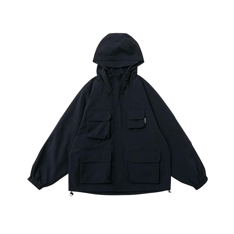 ジャケット メンズ 男性用 マウンテンパーカー 秋冬 防水 防風 撥水 多機能 多ポケット アウトドア ウェア ブルゾン ジャンパー 橘色 オレンジ系(4)