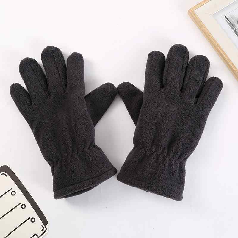 手袋 レディース メンズ 防寒手袋 フリース 無地 指切り サイクルグローブ 冬 紺色 黒色 ダークグレー ..