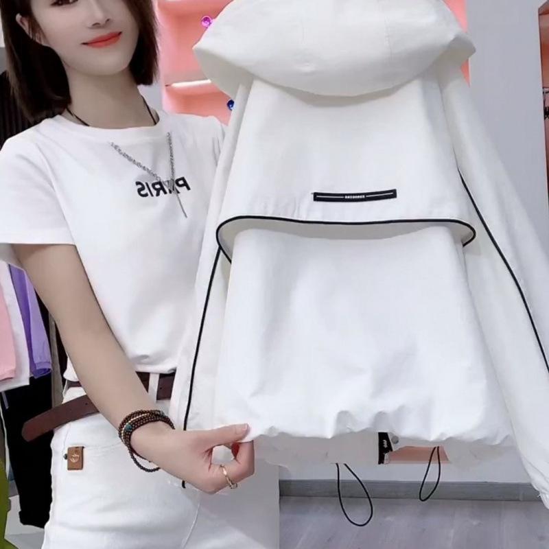 ジャケット レディース 春秋 高腰 ショート丈 パーカー ブルゾン ジャンパー 婦人服 通勤 アウター ポリエステル スポーティー カジュアル