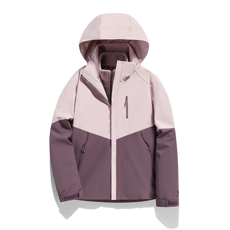 マウンテンパーカー メンズ レディース 3way 配色 取り外し可能 フリースインナー 防風 防水 撥水 速乾 通気 登山ウェア アウトドア ジャケット 男女兼用 春秋冬