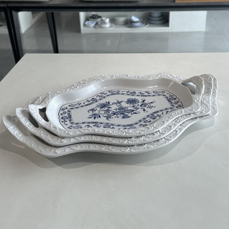 トレイ フレンチレトロ 浮き彫り 花柄 ロマンチック 家庭用 フルーツトレイ 茶器 収納 デザートトレイ