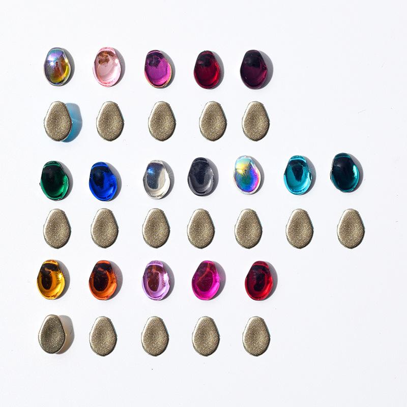 ネイルパーツ デコパーツ 月型 ガラス製 ラインストーン ネイルアート DIY 美容 電気メッキ加工 キャン..