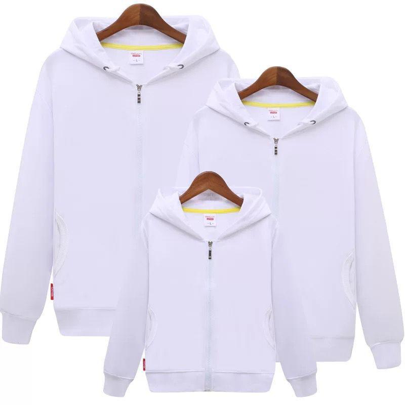 親子 ペアルック 長袖 パーカー 綿 スウェットシャツ 無地 運動着 部屋着 春秋 男女兼用 ホワイト ネイ..