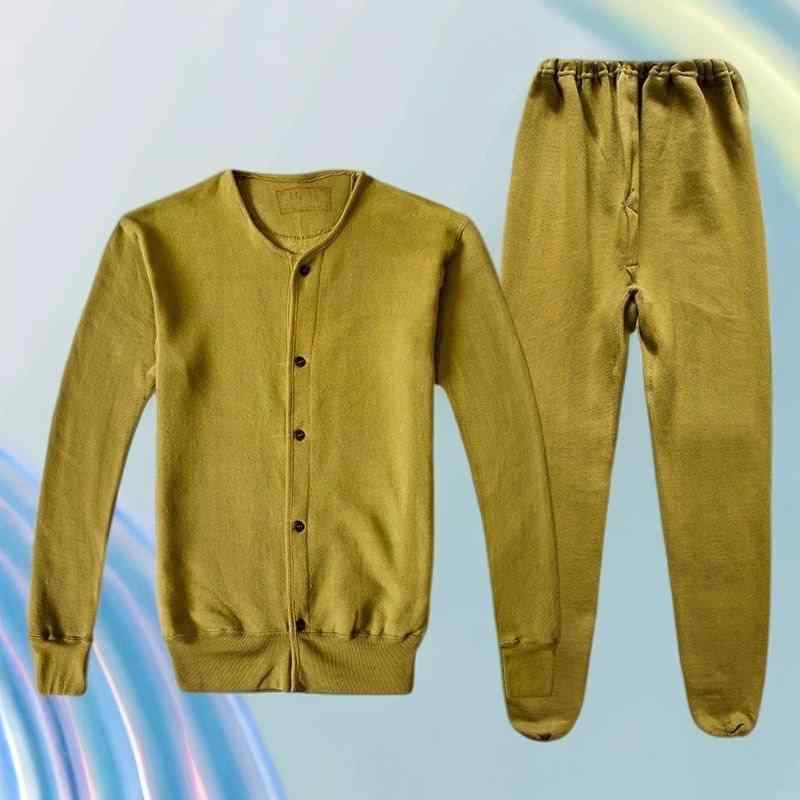 作業着 男性用 防寒 ズボン 上下 セットアップ 綿混紡 ワークウェア 部屋着 アウトドア 緑