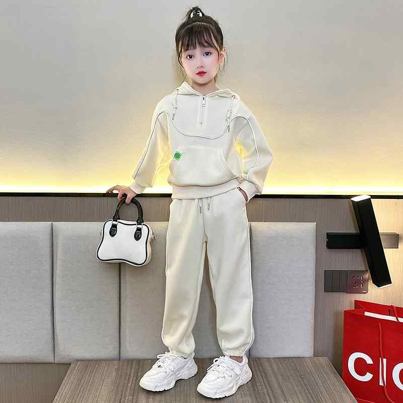 キッズ ガールズ スウェット セットアップ パンツ 上下 2点セット 子供服 女の子 トレーナー 長ズボン 普段着 おしゃれ かわいい 秋冬 綿80% 110cm 120cm 130cm 140cm 150cm 160cm 170cm