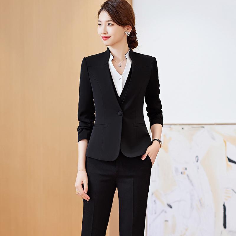 スーツ レディース フォーマル 4点セット 5点セット ポリエステル混紡 職業スーツ 事務服 オフィス ビジネス OL 通勤 就活 面接 リクルート おしゃれ 上品 エレガント 体型カバー 大きいサイズ ジャケット ブラウス シャツ スカート パンツ ホ(x2)