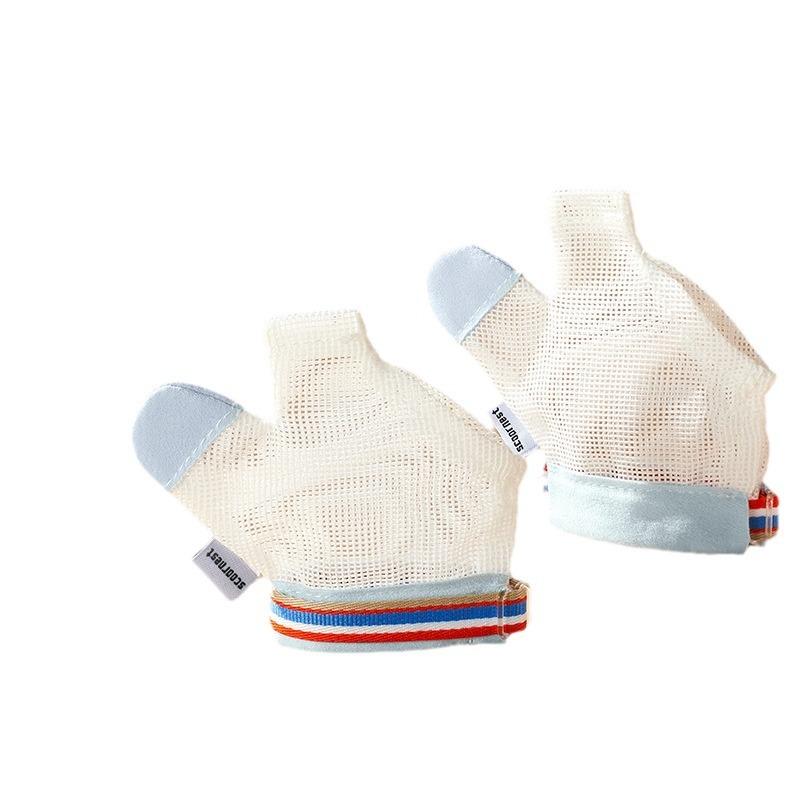 ベビー 手袋 指しゃぶり防止 メッシュ素材 赤ちゃん 夜間 矯正 噛み癖 防止 6ヶ月 8ヶ月 10ヶ月 12ヶ月 1歳 2歳 3歳 4歳 5歳 6歳 春夏 秋冬(4)