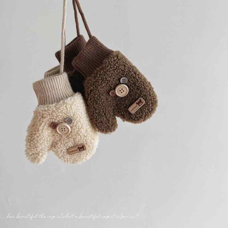 手袋 キッズ 子供用 手袋 厚手 あったか 防寒 ニット グローブ 1歳 2歳 3歳 4歳 男の子 女の子 白色 黒..