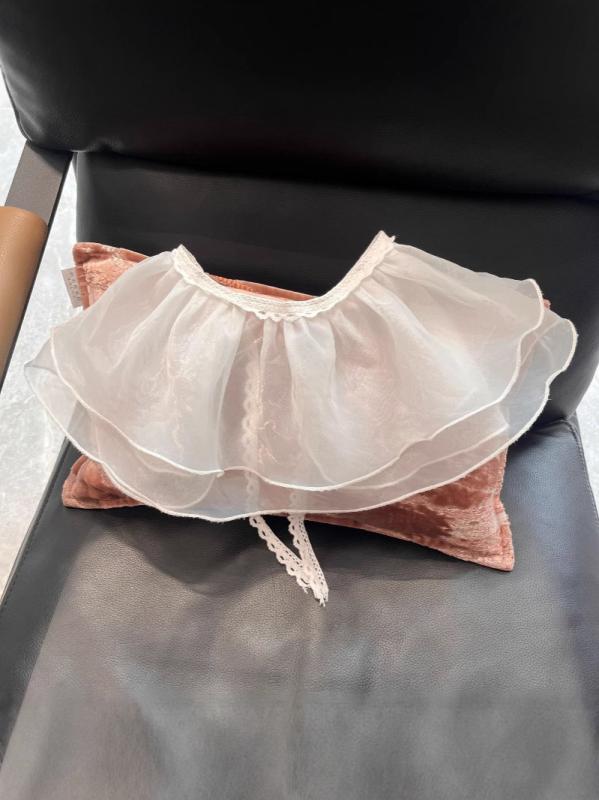 スカート ガールズ 韓国風 レース 立体 チュール 花柄 フリル ケーキスカート 重ね着風 エプロン B類 9..