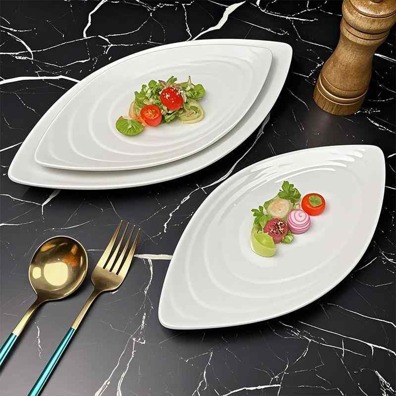 食器 皿 10.5インチ 12.5インチ 白い 陶器製 ダブル 宴会用 レストラン ホテル パーティー ディナー