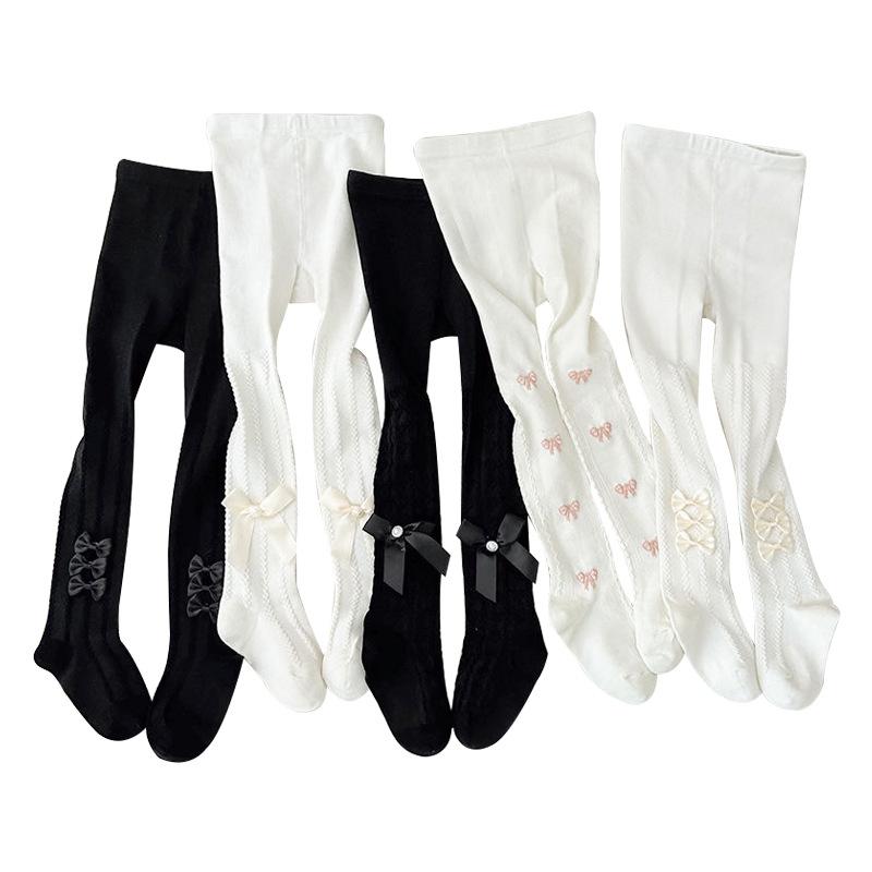子供用連褲襪 ガールズ 春秋 薄手 コットン ロリータ スカート 合わせやすい かわいい ベビー タイツ スパッツ 外着 60-145cm