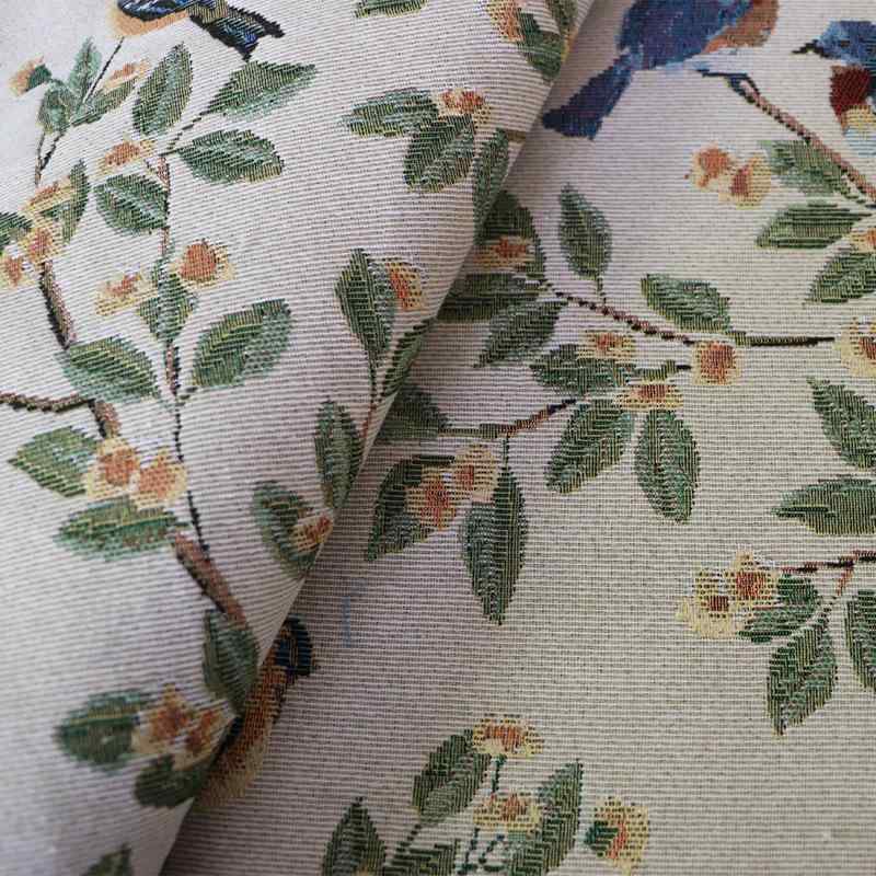 生地・布地 鳥柄 提花 色織 テーブルクロス ワンピース シャツ キャミソール バッグ ソファ クッション..