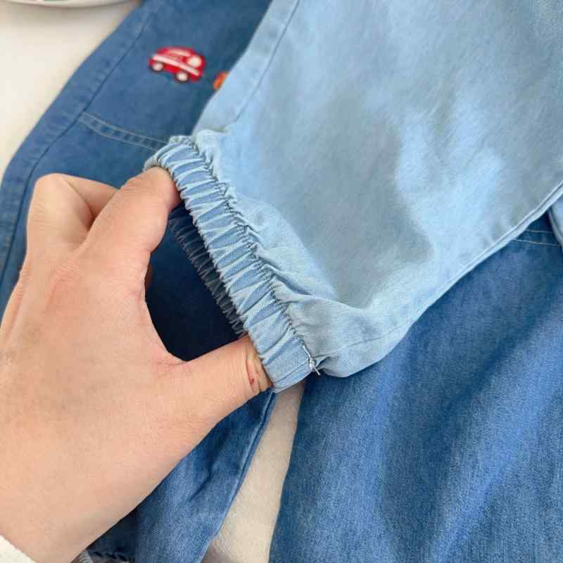 キッズ デニムパンツ 薄手 ロングパンツ 春夏 子供 男の子 女の子 接触冷感 蚊除け カジュアル 中小童 ..