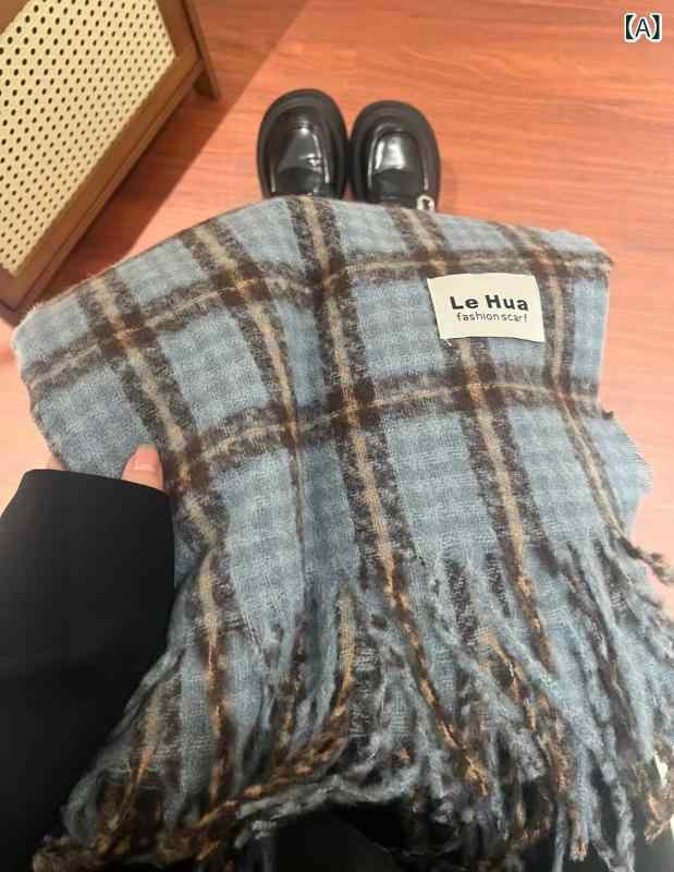 マフラー レディース 秋冬 チェック柄 厚手 大判 ストール ショール 膝掛け ブランケット ひざかけ 暖..