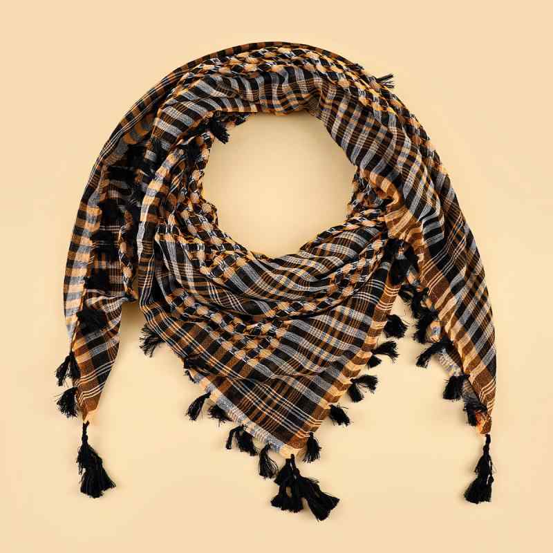 スカーフ ストール レディース アラベスク柄 エスニック 千鳥格子 大判 ポリエステル 防塵 ファッショ..