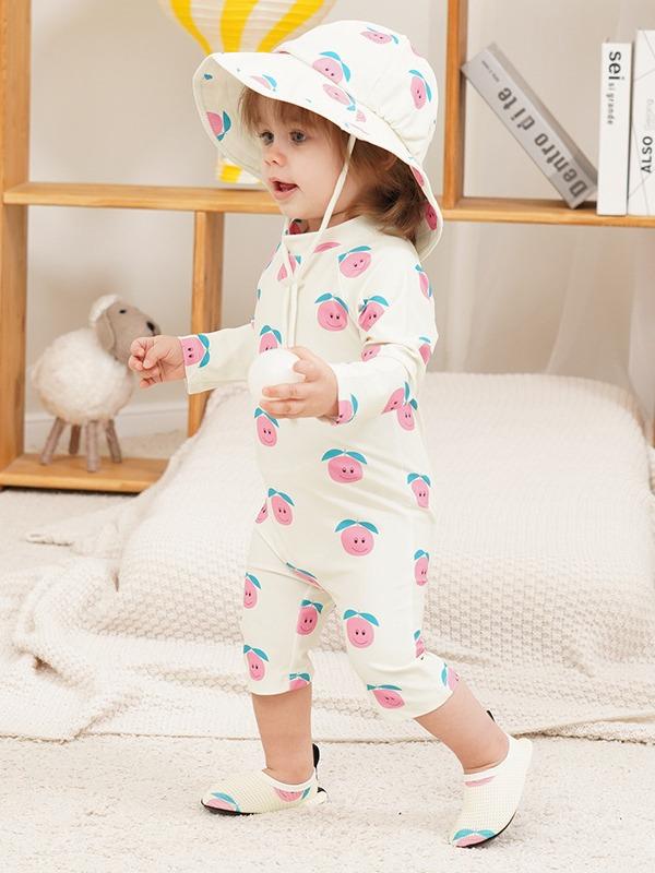 水着 キッズ ベビー 子供 長袖 連体 幼児 女の子 男の子 かわいい 高弾性 ポリエステル 吸湿速乾 日焼..