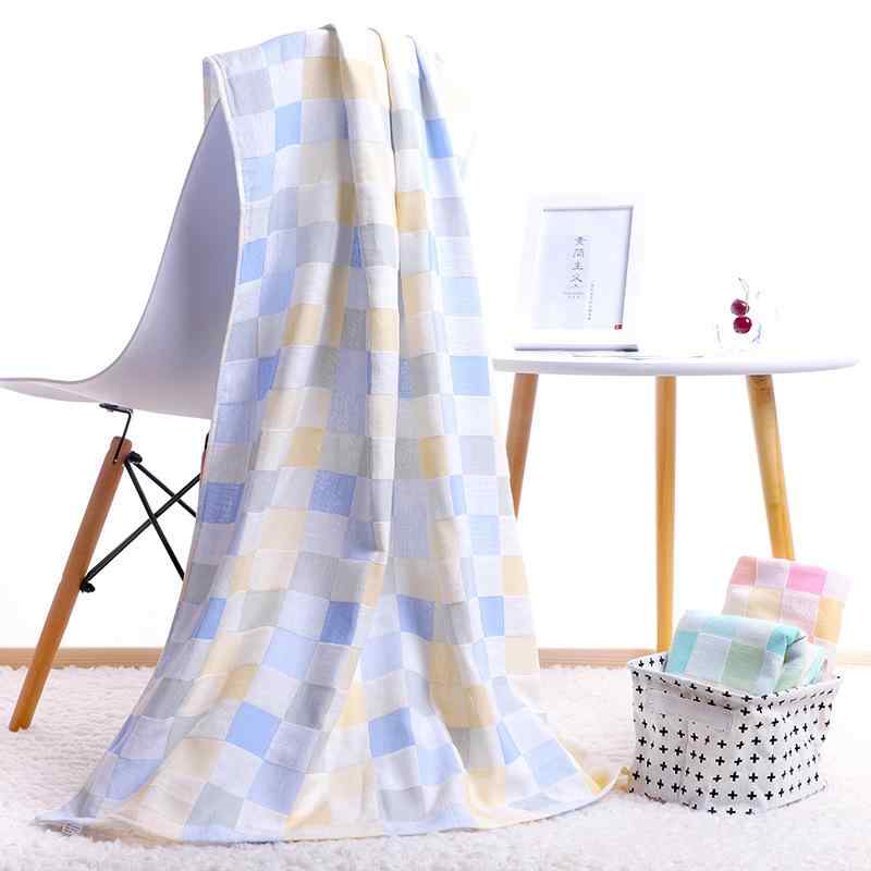 ベビー用タオルケット 純綿 ガーゼ やわらか 吸水性 新生児 赤ちゃん おくるみ ブランケット ピンク グ..