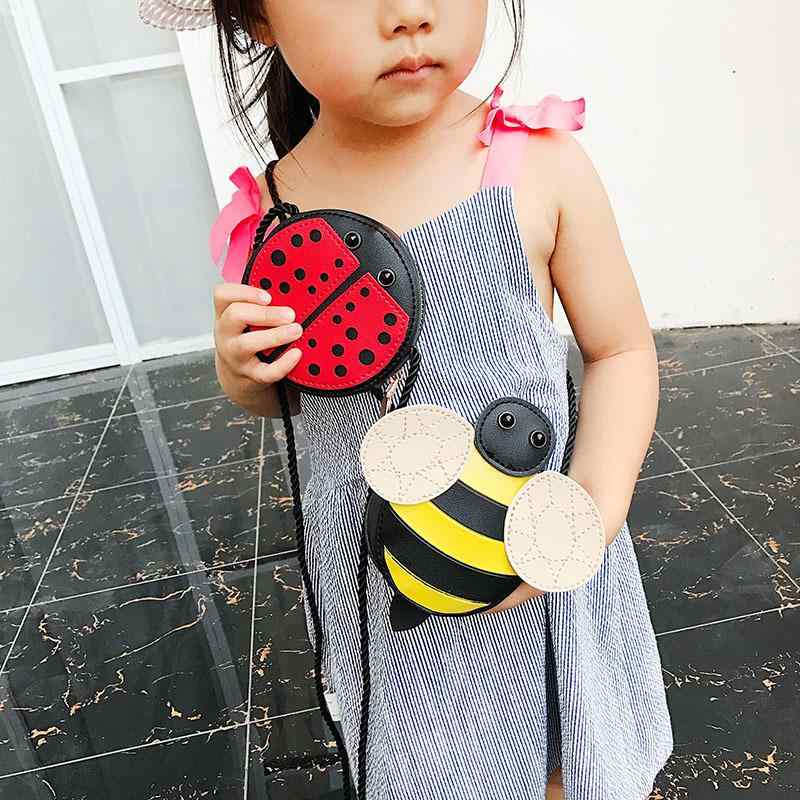 子供用バッグ ショルダーバッグ 春夏 カートゥーン かわいい 昆虫 ミツバチ テントウムシ PUレザー 斜..