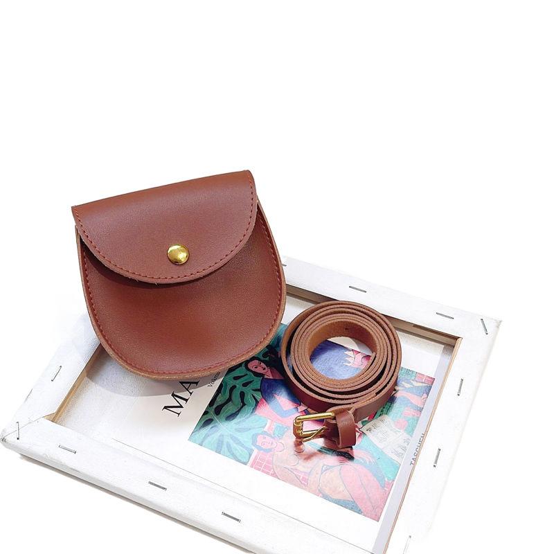 バッグ キッズ 子供用 ウエストバッグ ショルダーバッグ ブラック ブラウン PUレザー 普段使い