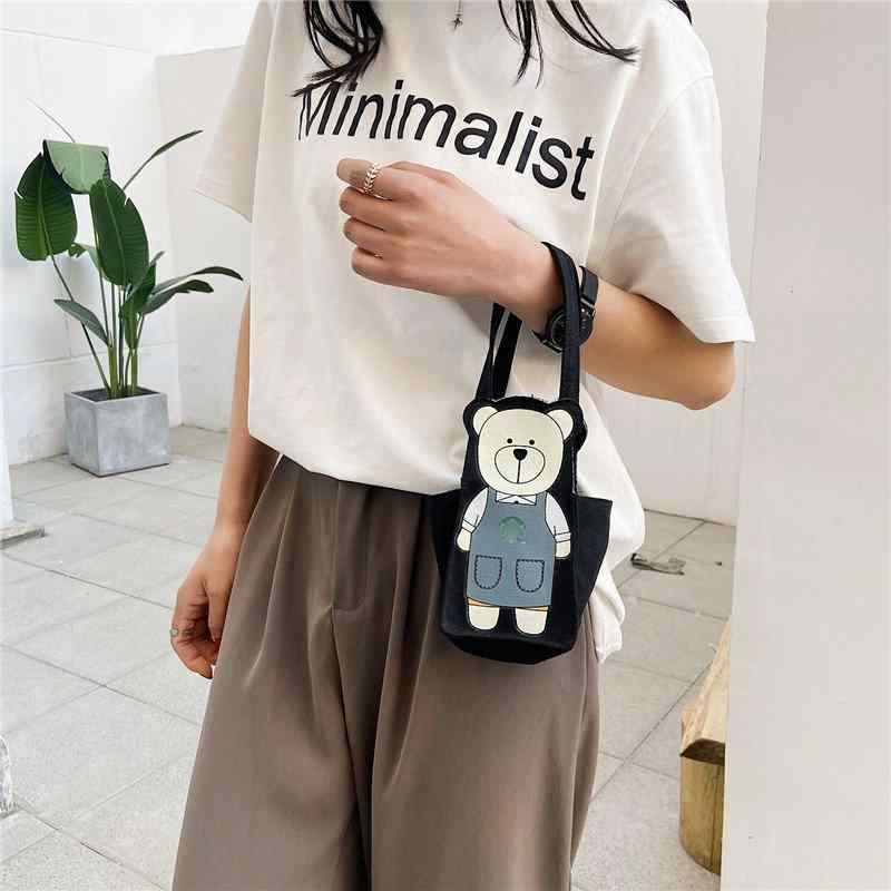 トートバッグ 子供 キャンバス 通学 塾 かわいい 動物柄 手提げかばん 水筒ホルダー付き 軽量 男の子 ..