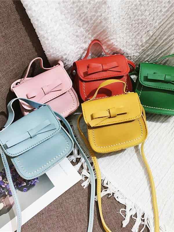 バッグ キッズ 女の子 ショルダーバッグ ミニ 鞄 幼稚園 斜めがけバッグ 無地 軽量 かわいい ちょう結..