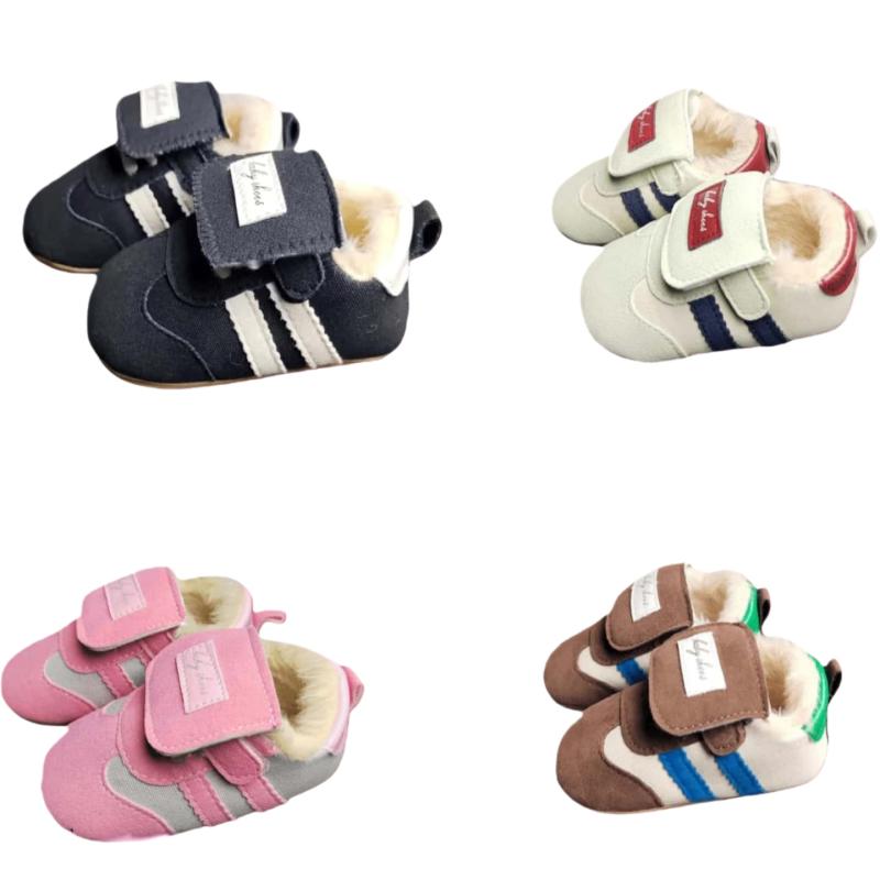 ベビーシューズ 秋冬 鹿皮绒 幼児用 ソフトソール 歩行練習 滑り止め 暖かい 男女兼用 0歳 1歳 6ヶ月 1..