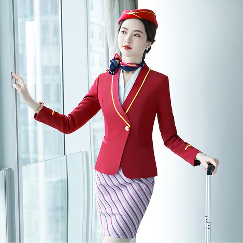 制服 レディース 職業 スーツ 美容院 ホテル 受付 SPA 秋 冬 ポリエステル 混紡 長袖 ジャケット スカート パンツ ベスト ブラウス S M L XL...