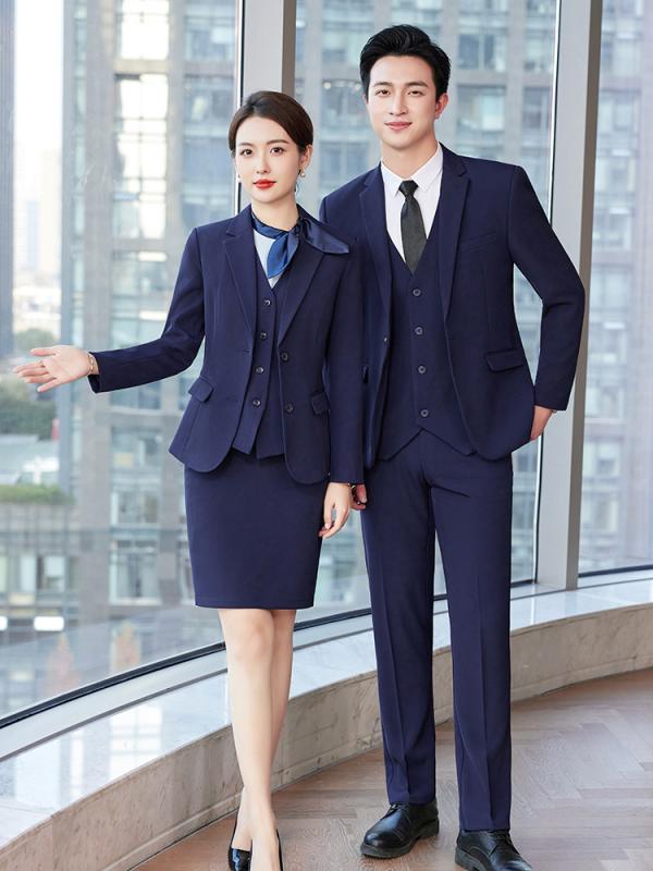 スーツ レディース メンズ ホテル レストラン 制服 フォーマル ポリエステル 仕事着 長袖 飲食店 事務服 会社 面接 春秋