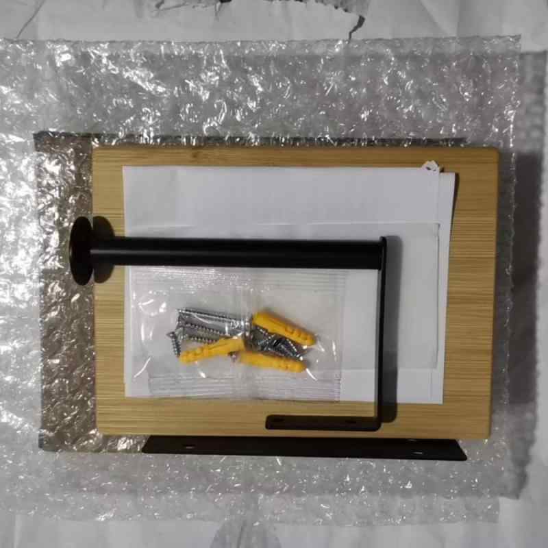 トイレットペーパーホルダー 北欧風 浴室 トイレ スマホ置き 小物置き 木製 無地