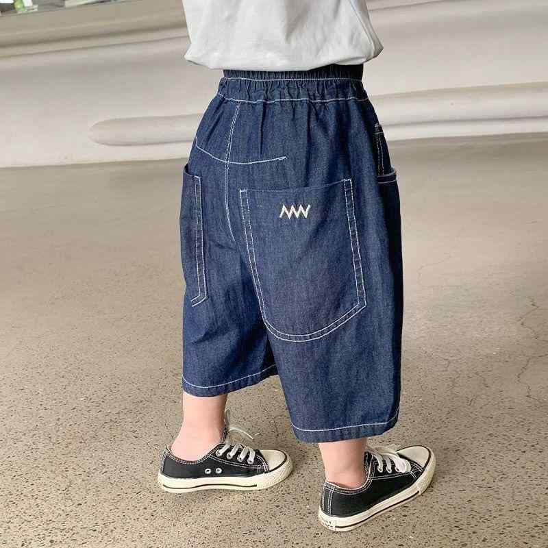 子供服 ジーンズ ハーフパンツ 男の子 デニム ショートパンツ 薄手 接触冷感 7分丈パンツ 夏用 90 100 ..