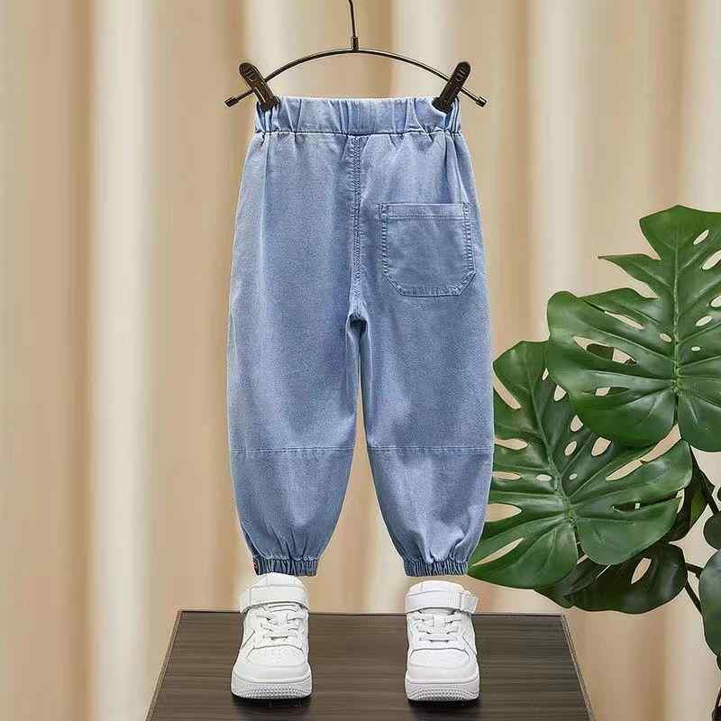 キッズ デニムパンツ 男の子 夏用 接触冷感 ズボン 子供 薄手 ジーンズ ボーイズ パンツ 涼しい 通気性