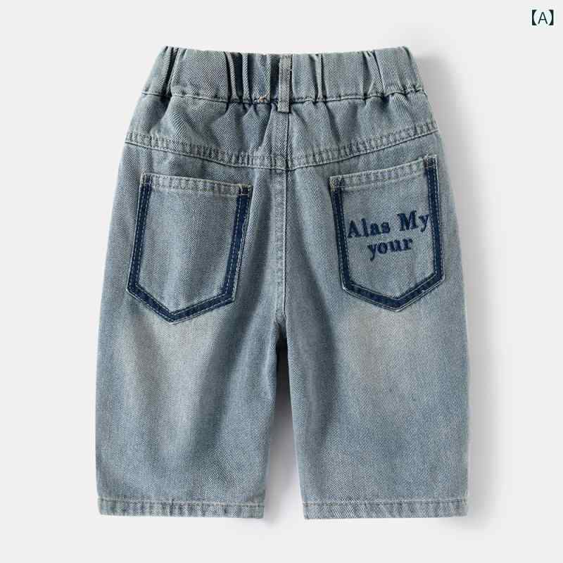 子供服 デニムショートパンツ 男の子 中 大 キッズ ベビー 夏 短パン ハーフパンツ コットン ポケット付き 2