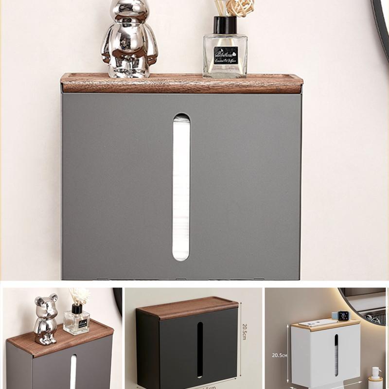 トイレットペーパーホルダー 壁掛け けやき木 洗面所 トイレ ペーパータオル ホルダー ラック 収納