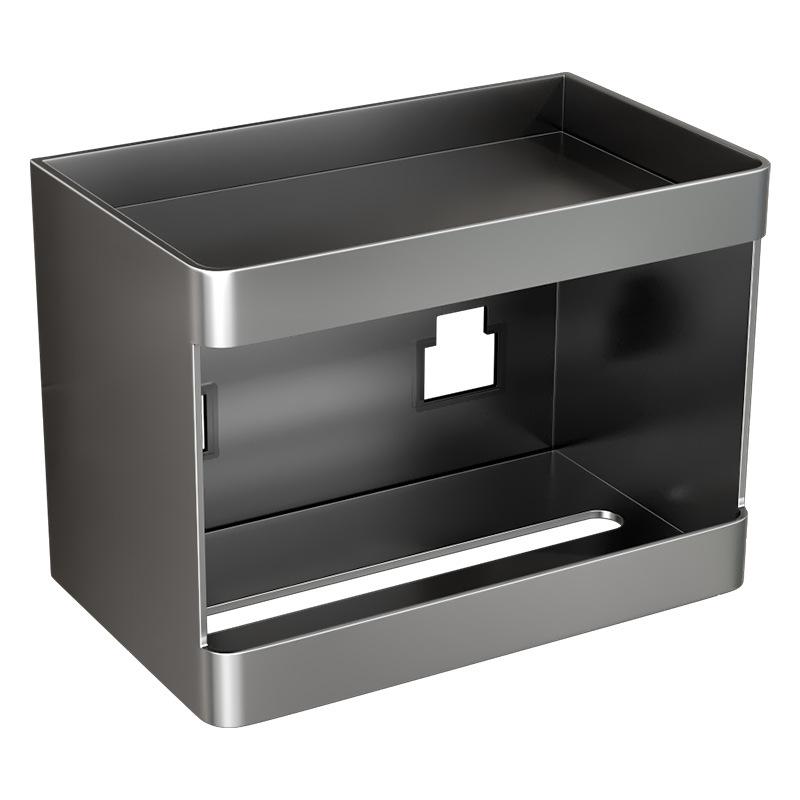 トイレットペーパーホルダー 壁掛け式 浴室用 アルミ合金製 ロールペーパーホルダー 収納ラック付き ガ..