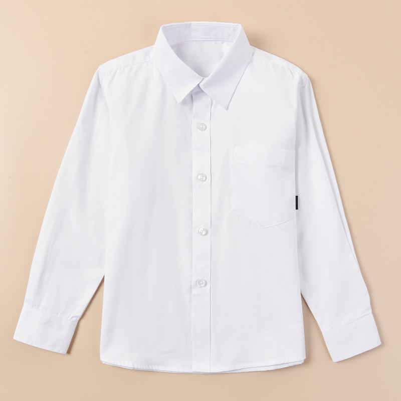 シャツ キッズ 男の子 子供服 コットン 白シャツ 長袖 スクールシャツ 小学生 中学生 制服 発表会 演奏..
