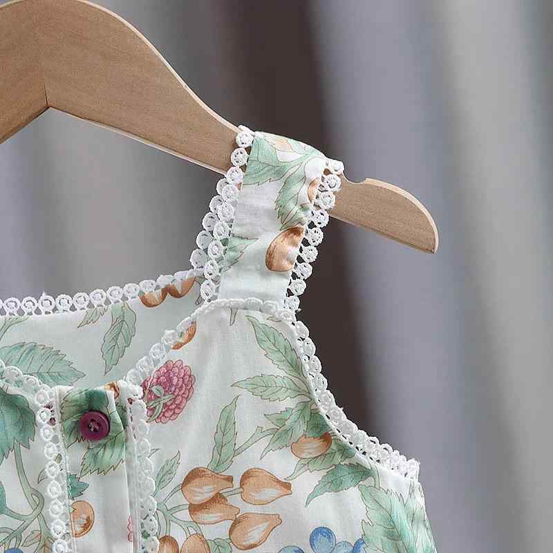 ワンピース 女の子 夏 かわいい 花柄 ノースリーブ 子供服 おしゃれ リゾート 普段使い 8歳以上 140cm..