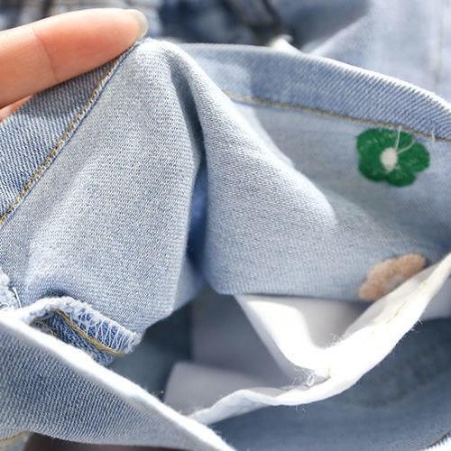 子供服 デニムショートパンツ 夏 ベビー 小童 パンツ 韓国風 かわいい おしゃれ 花柄 コットン100% 普..