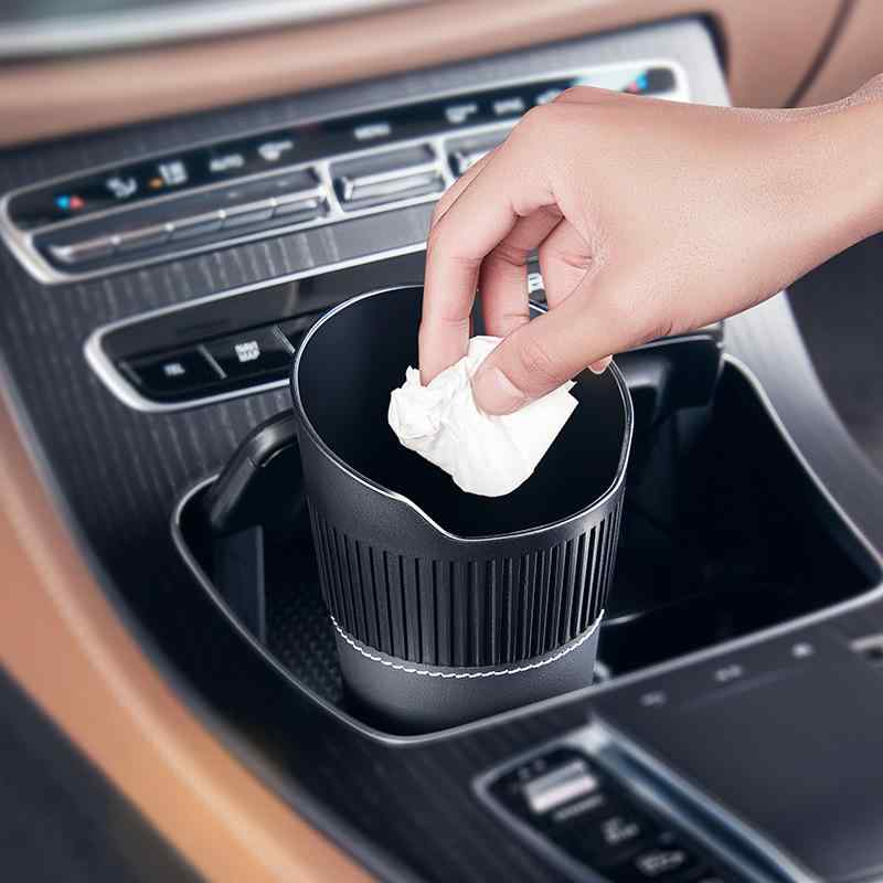 カー用品 車載ゴミ箱 車用収納バケツ 傘入れ 水筒ホルダー 車ドア収納 蓋付き コンパクト 折りたたみ式..
