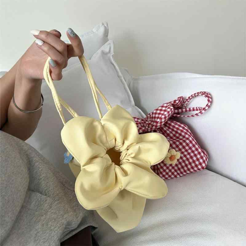 バッグ レディース 小花柄 ポシェット スマホポーチ 格子柄 かわいい ミニ 鞄 布製 ショルダーバッグ ..