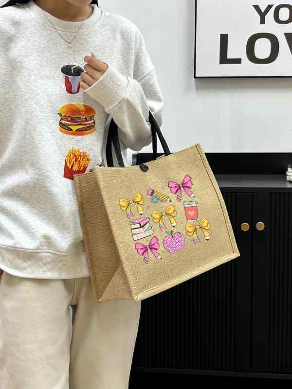 トートバッグ レディース 厚手 リネン 亜麻 大容量 買い物 ショッピングバッグ 普段使い お出かけ 旅行..