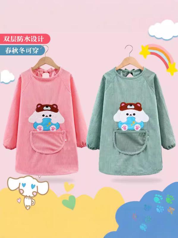 キッズ エプロン 防水 撥水加工 子供用 スモック 幼稚園 保育園 男の子 女の子 100cm 110cm 120cm 130c..