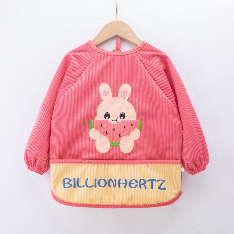 子供用エプロン ベビー 防水 長袖 スモック 幼稚園 保育園 食事 遊び 女の子 男の子 撥水加工 汚れ防止 かわいい 80 90 100 110