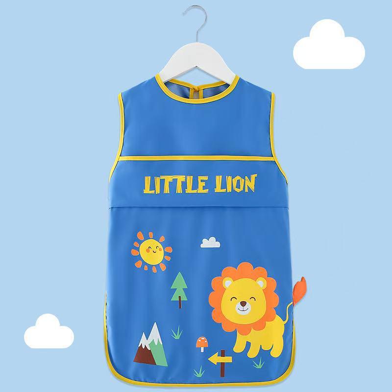 キッズ エプロン 防水 防汚 スモック 幼稚園 保育園 図工 絵画 粘土 遊び着 汚れ防止 撥水加工 かわい..