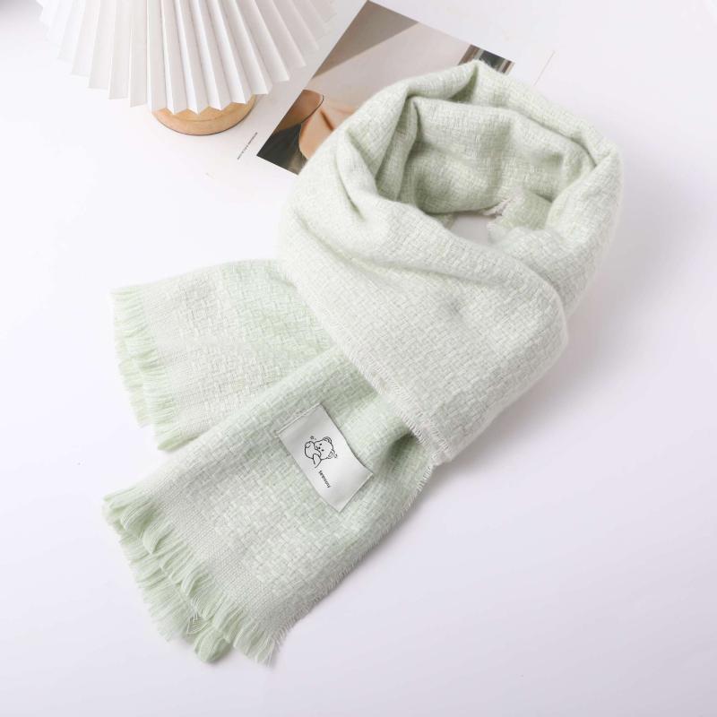 マフラー レディース 秋冬 保温 無地 学生 カップル 高級感 ネックウォーマー コーヒー色 緑 ベージュ ..